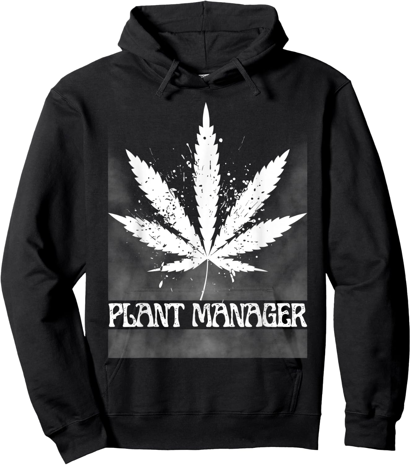 Vintage Weed Cannabis, Marijuana Plant Manager Hoodie - Hoodie | Black