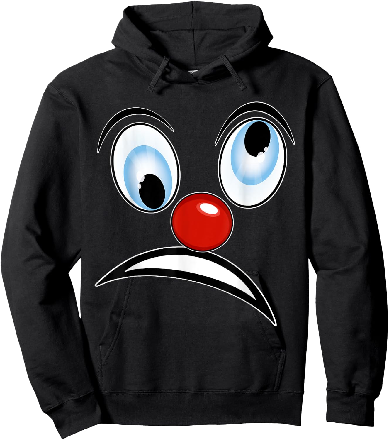 Carnival Clown Face Fancy Dress Costume Outfit Clown , black Hoodie - Hoodie | Black