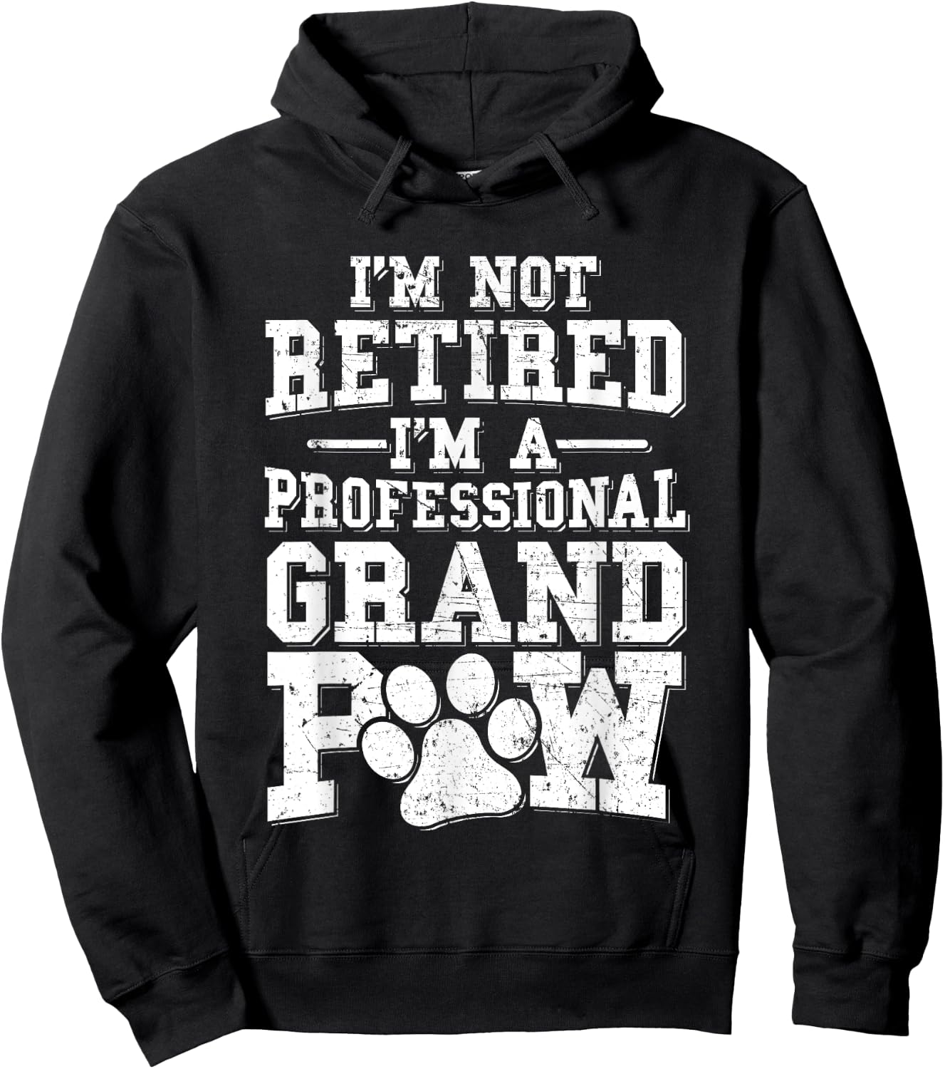Grandpaw Dog Grandpa Shirts Grand Paw Gifts Men Grandfather Hoodie - Hoodie | Black