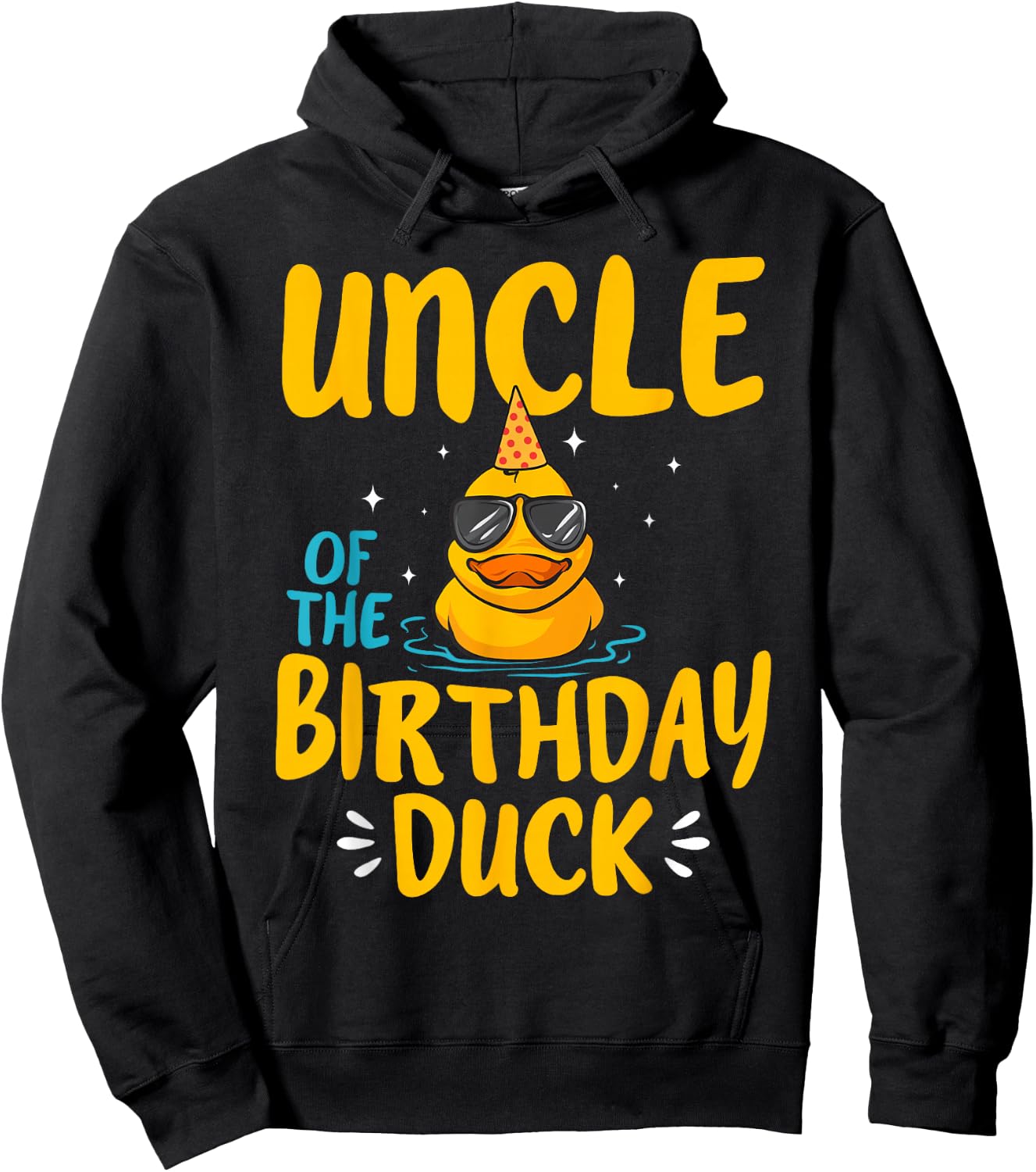 Rubber Duckies Uncle Of The Birthday Duck Rubber Duck Hoodie - Hoodie | Black