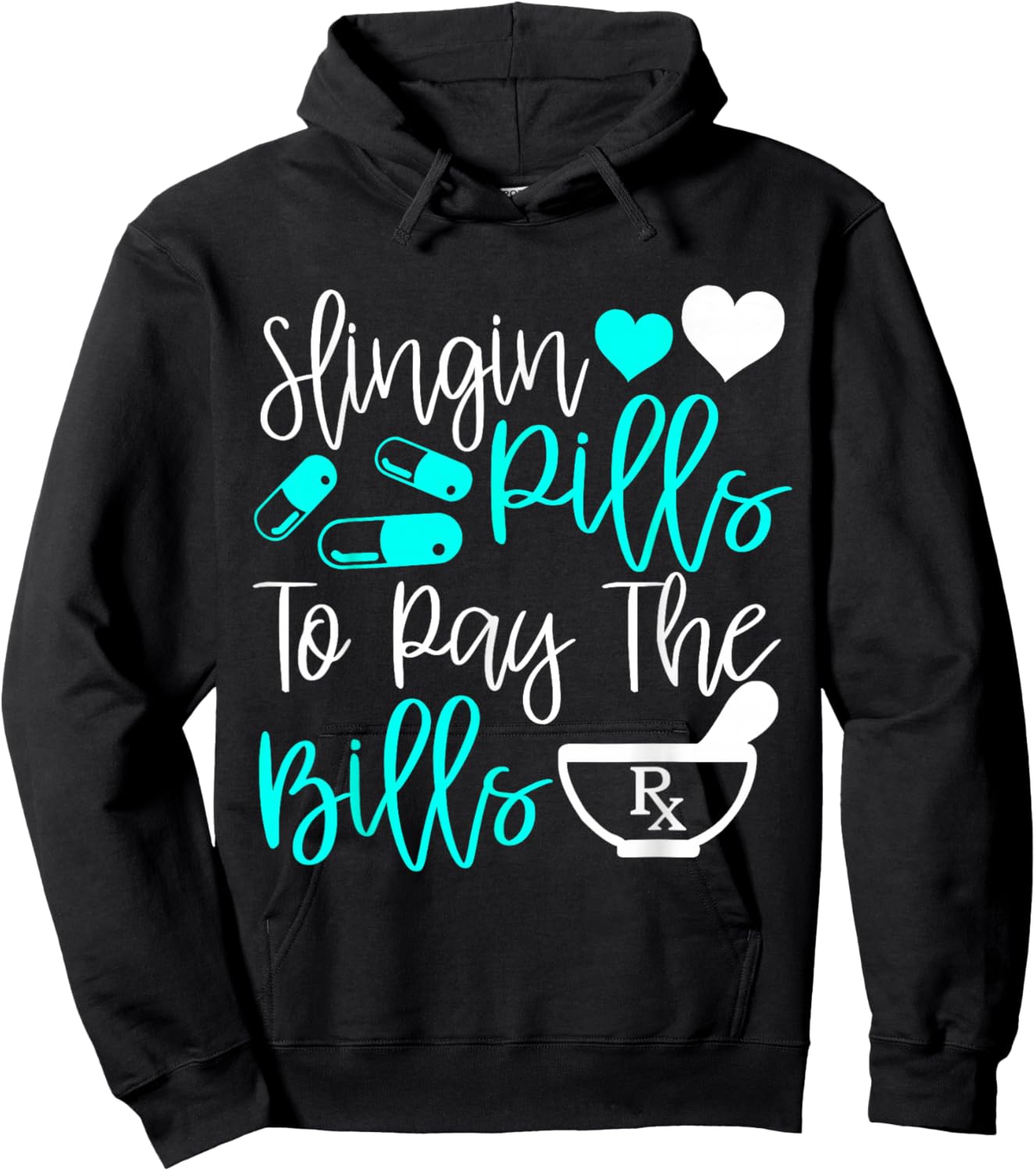 Slingin' Pills Funny Pharmacy Tech gift Hoodie - Hoodie | Black