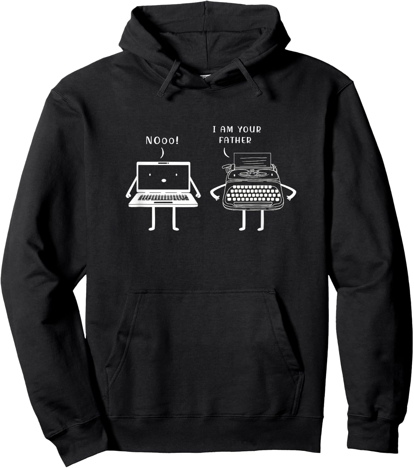 Funny Typewriter Computer Im Your Father Typewriters Hoodie - Hoodie | Black