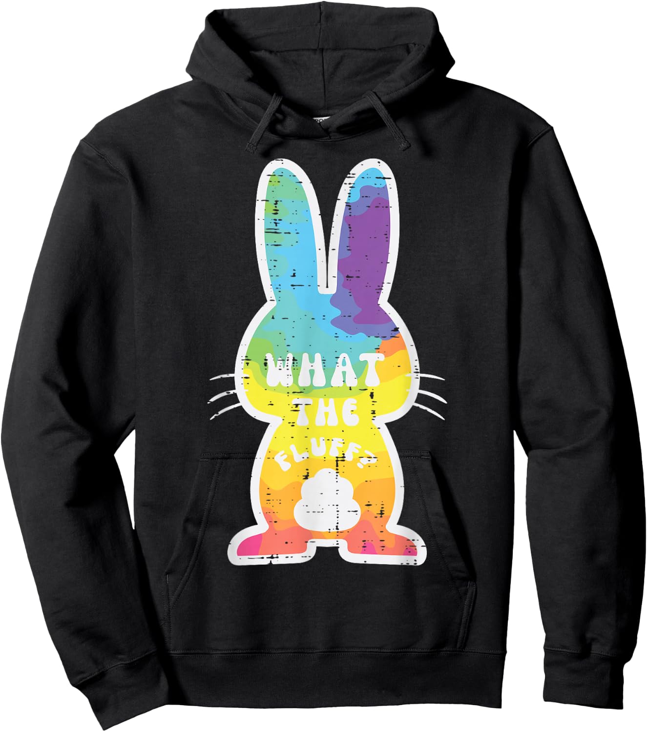Easter Colorful Bunny Rabbit Men Women Kids Hoodie - Hoodie | Black
