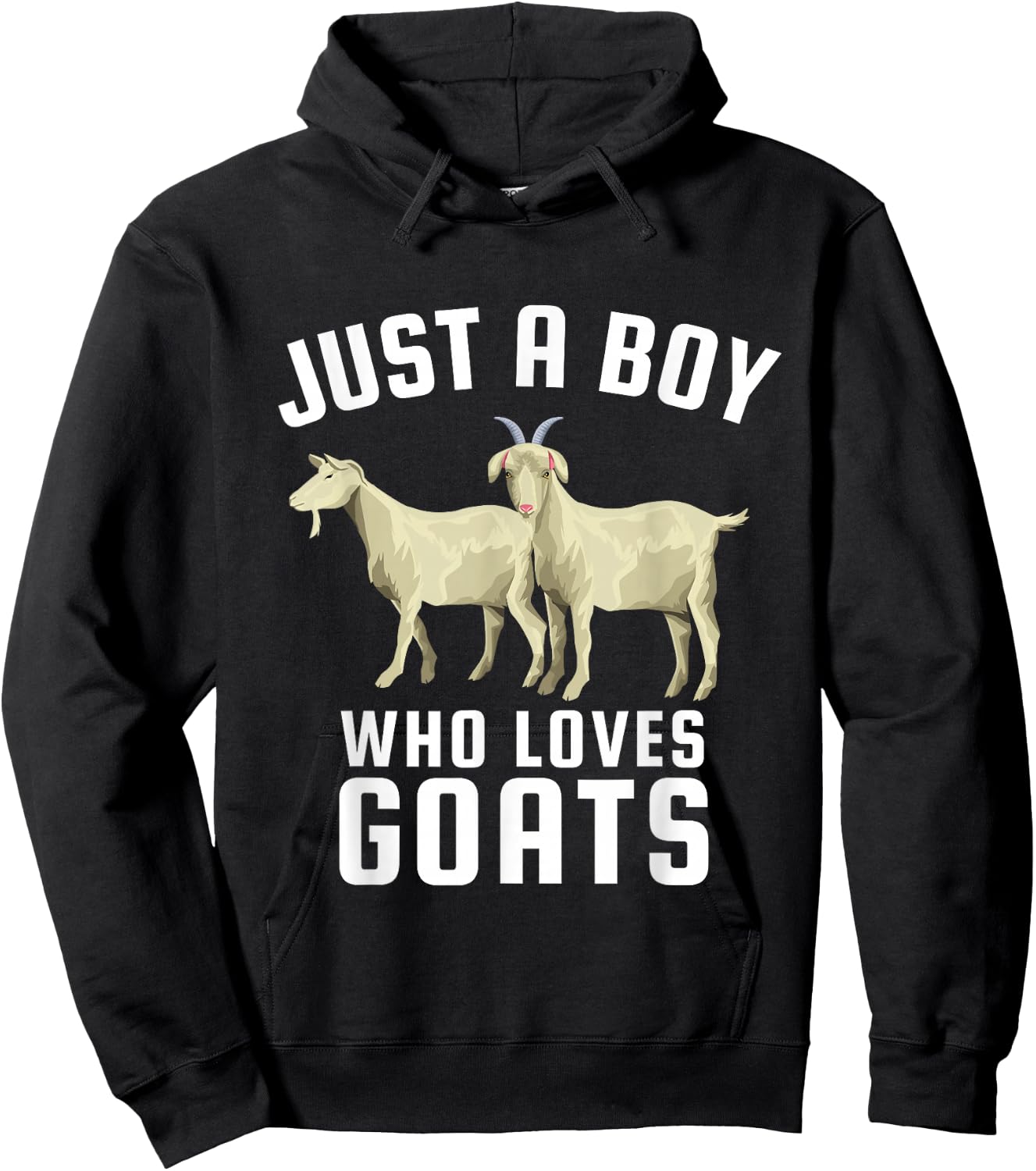 Just a Boy Who Loves Goats Hoodie - Hoodie | Black