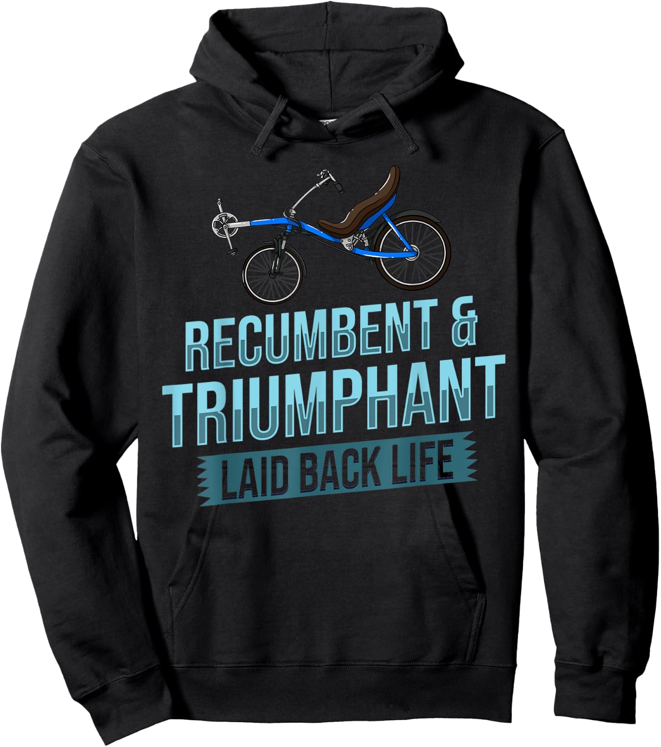 Recumbent Bike Gift Bicycle Trike Biker Hoodie - Hoodie | Black