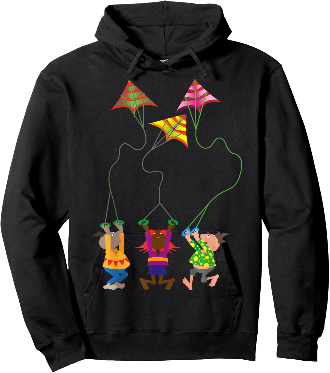 Kite Flying Outdoors Hobby For Adults and Children Hoodie - Hoodie | Black
