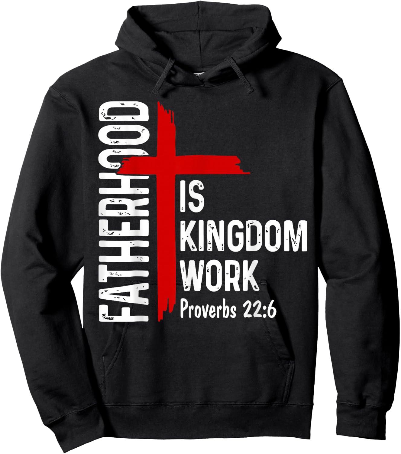 Fatherhood is Kingdom Work Christian Dad Men Father's Day Hoodie - Hoodie | Black
