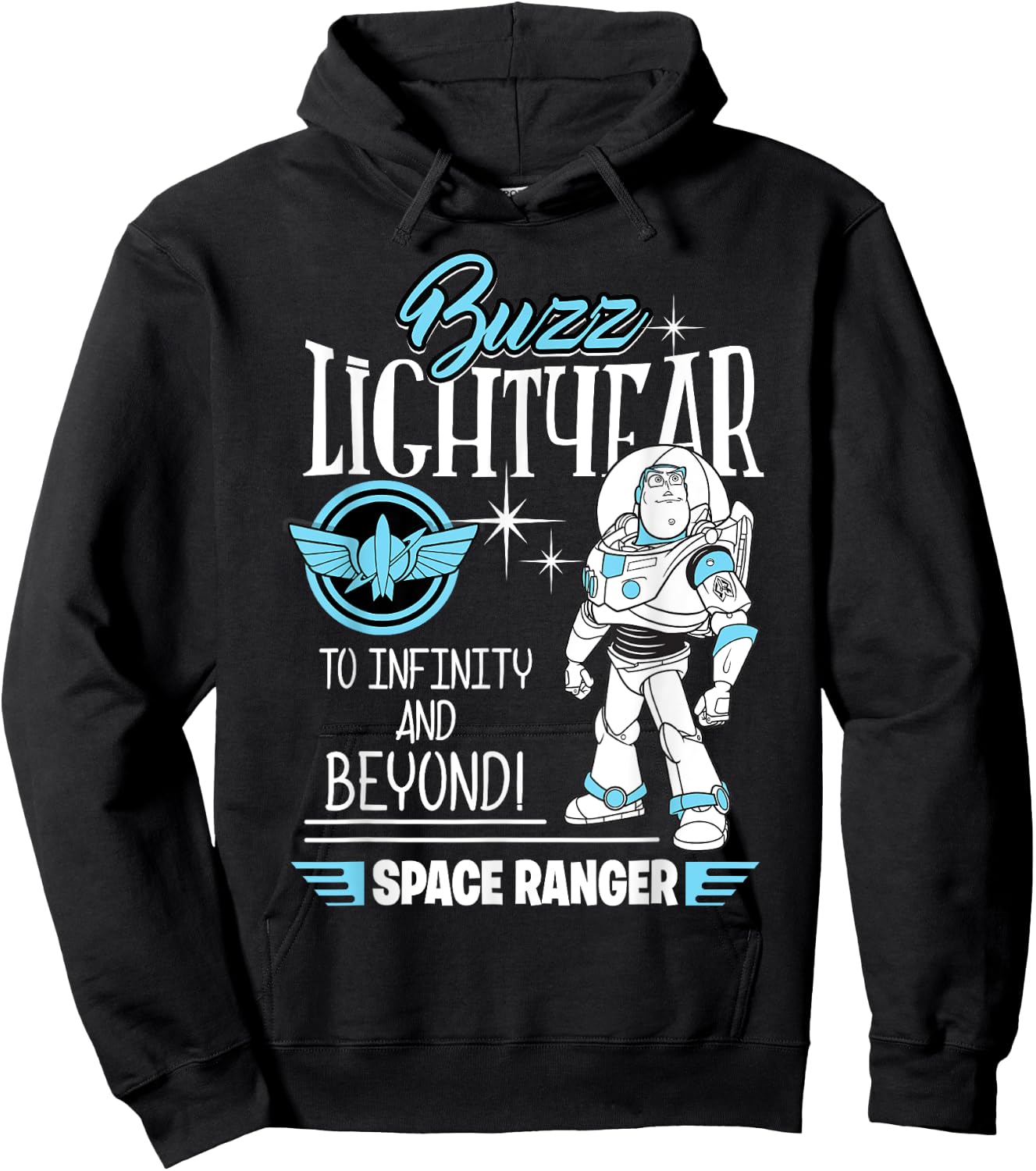 Disney Toy Story Retro Buzz Lightyear Space Ranger , Black, S Hoodie - Hoodie | Black