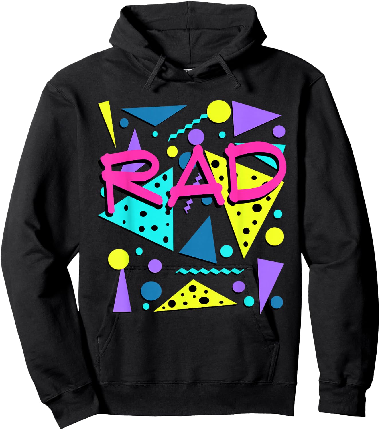 Rad 1980s Vintage Eighties Costume Party Small Hoodie - Hoodie | Black