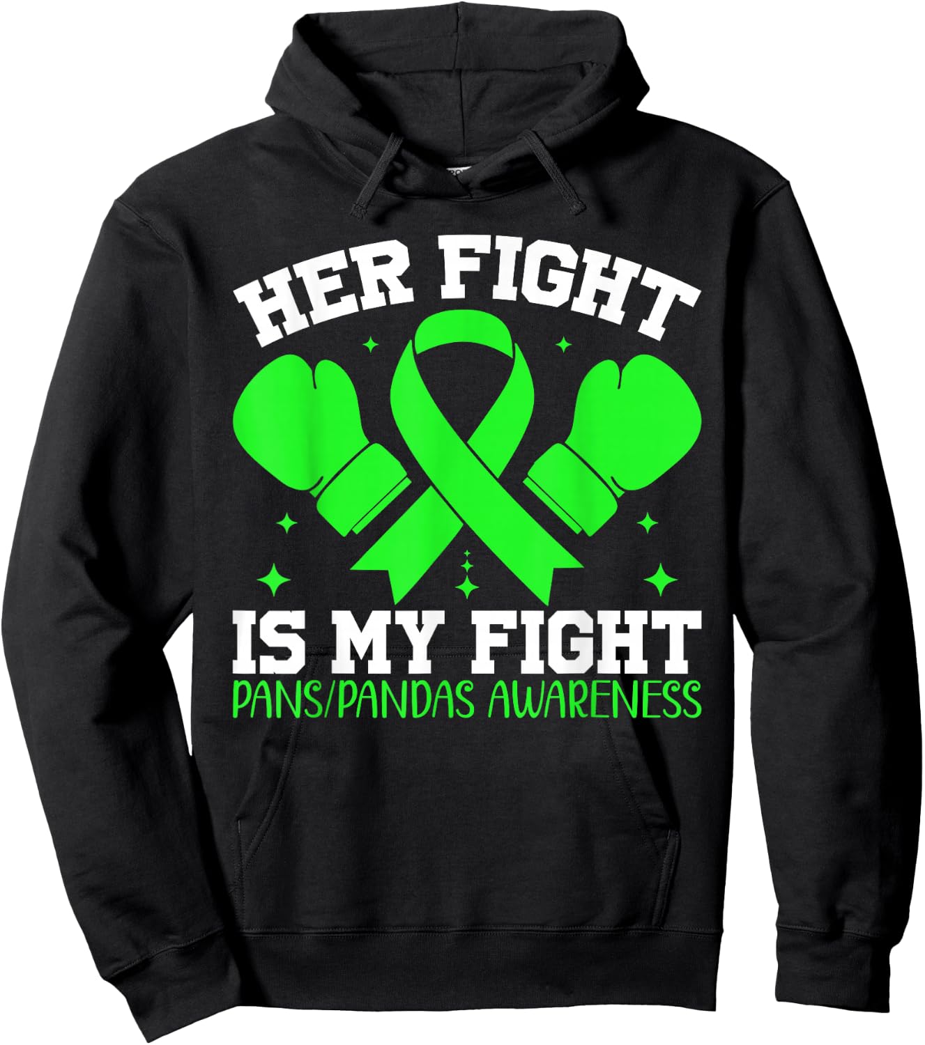 PANS-PANDAS Awareness Her Fight is My Fight Hoodie - Hoodie | Black