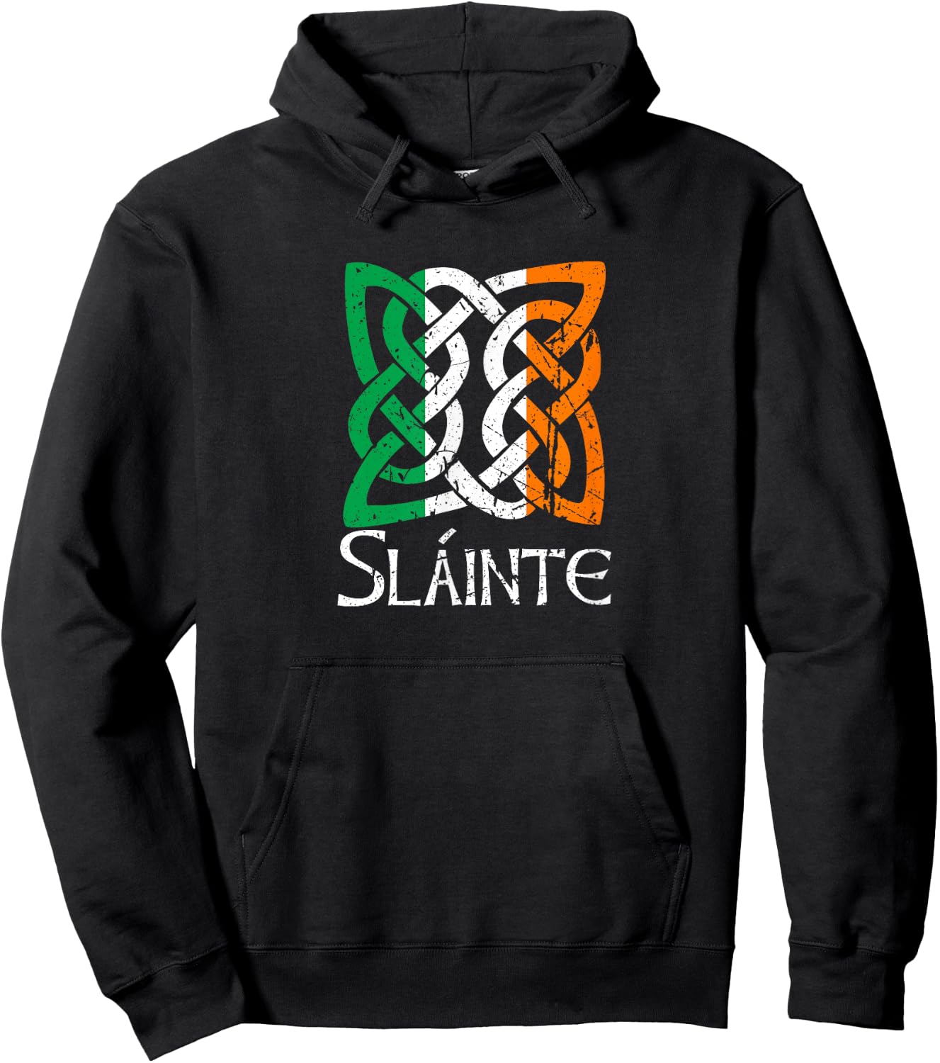 Saint Patrick's Day Irish Gaelic Slainte Women Men Adults Hoodie - Hoodie | Black