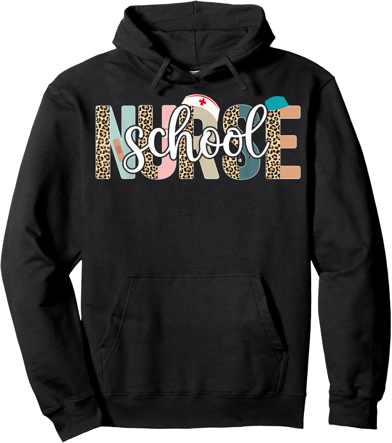 School Nurse - Nurse Life, Nurse's Day Week, Leopard Hoodie - Hoodie | Black