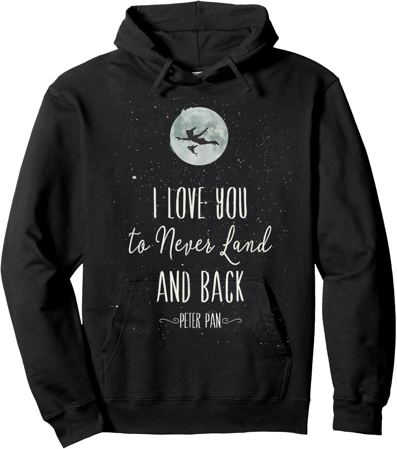 Disney Peter Pan Love To Never Land And Back Hoodie - Hoodie | Black