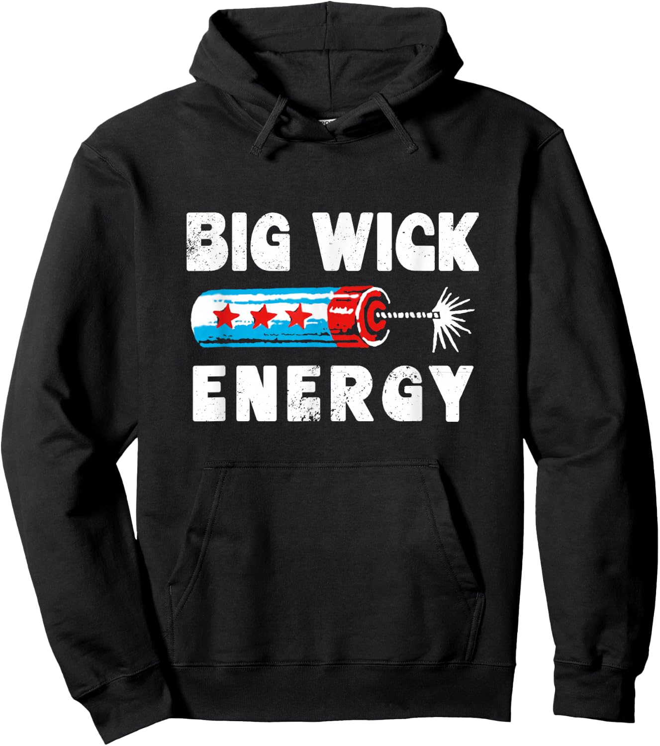 Happy July 4th! Big Wick Energy , Women Hoodie - Hoodie | Black