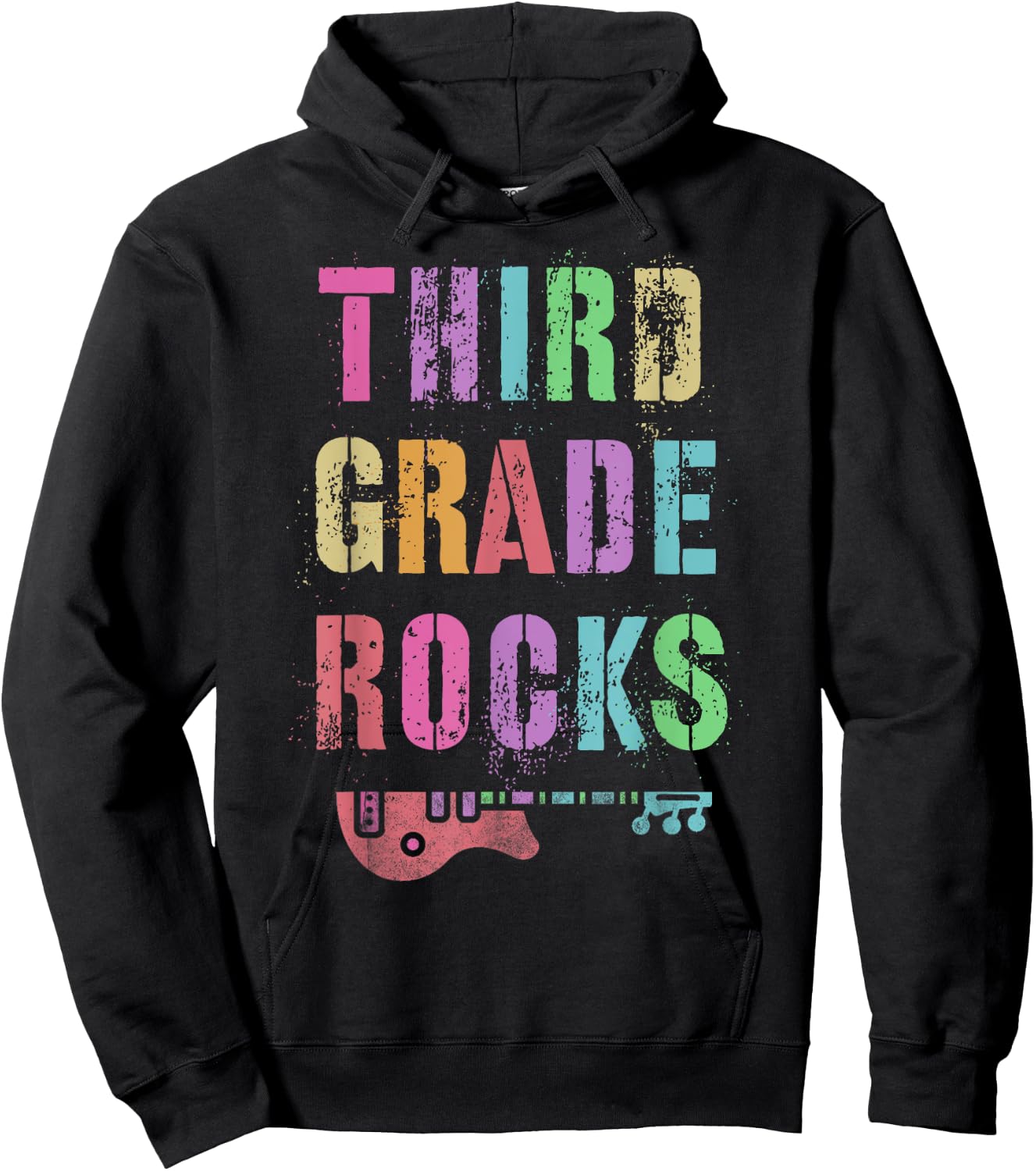 3rd GRADE ROCKS Testing Teacher Rockstar Team Third Grader Men Women Girls Kids Hoodie - Hoodie | Black