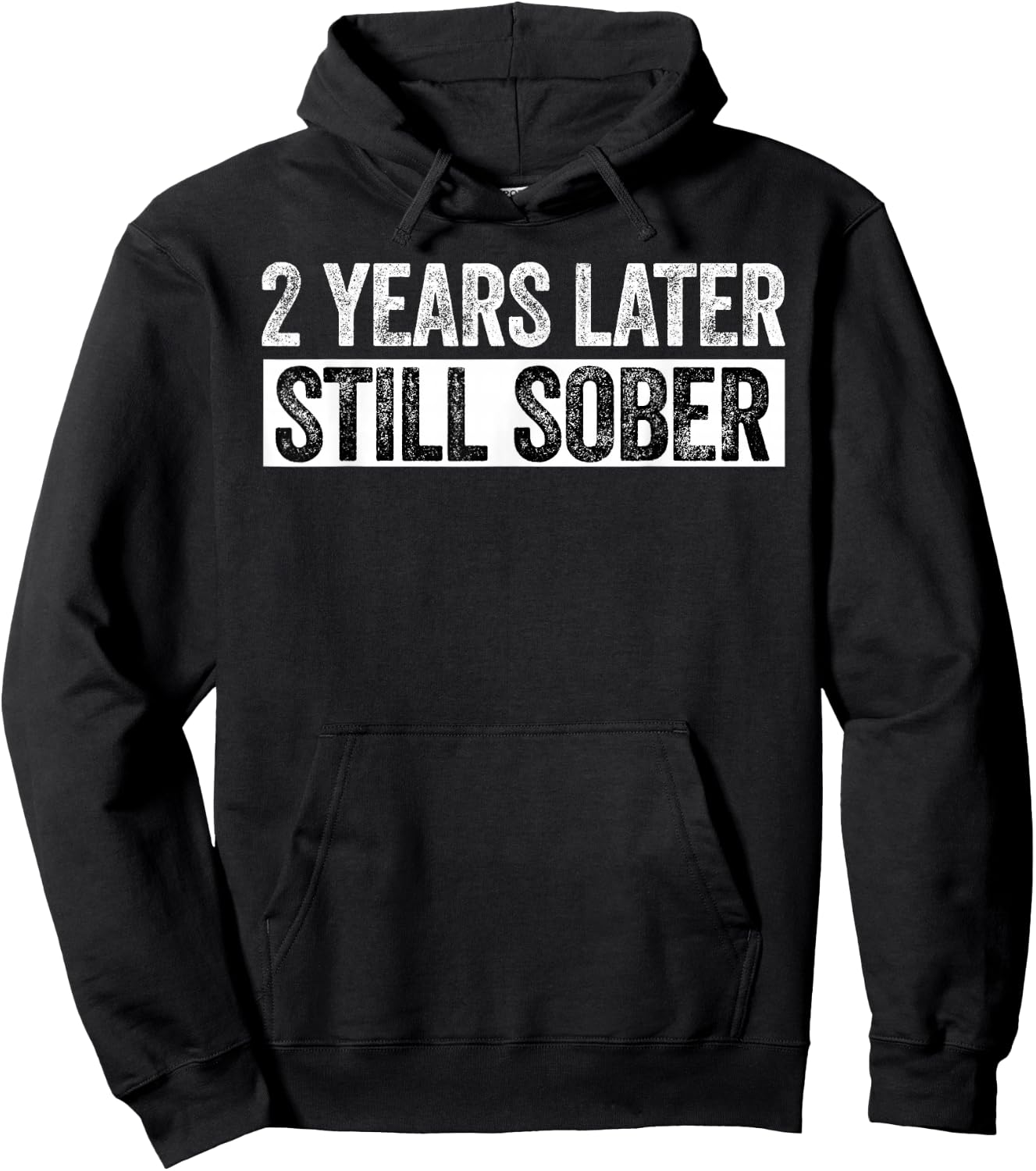 2 Years Sober Funny 2 Years Sobriety Anniversary Recovery Hoodie - Hoodie | Black