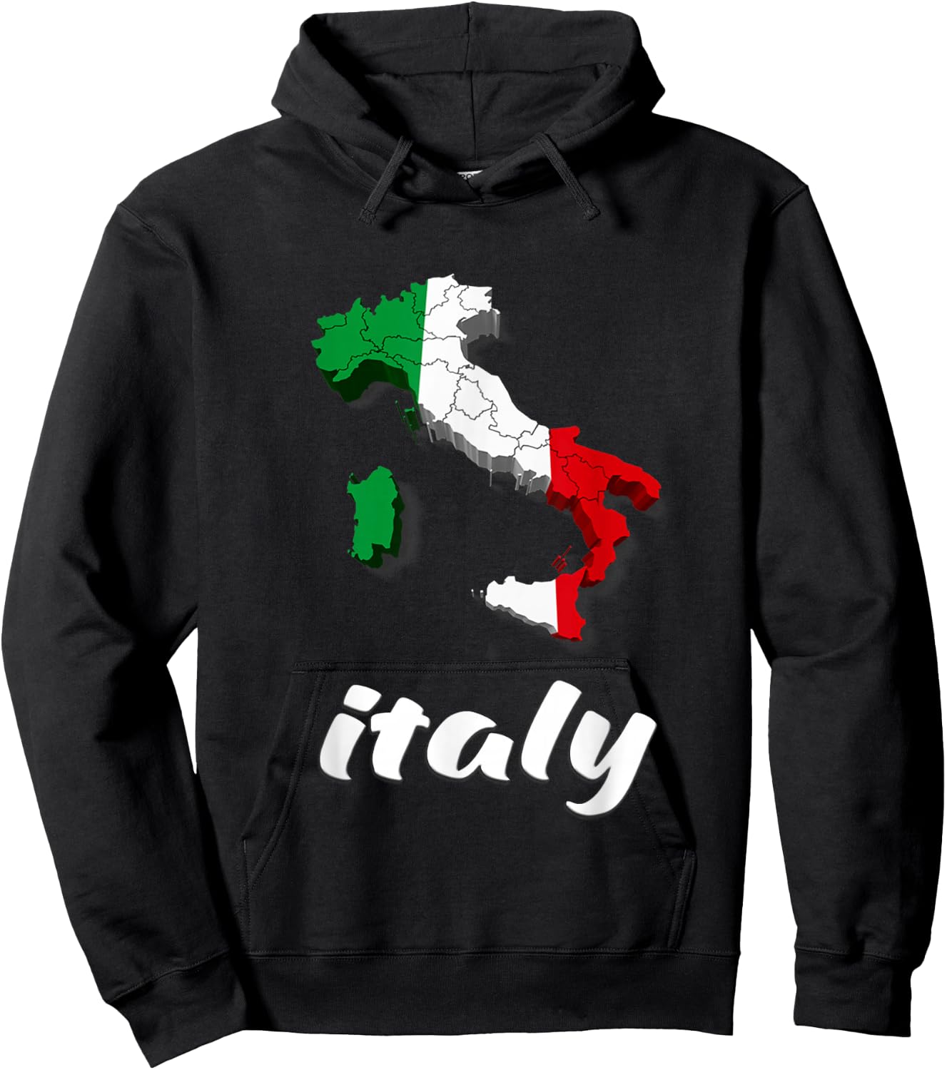 Italien Flagge Italien Liebhaber Italien Shirt für Mädchen Italien Herren Hoodie - Hoodie | Black