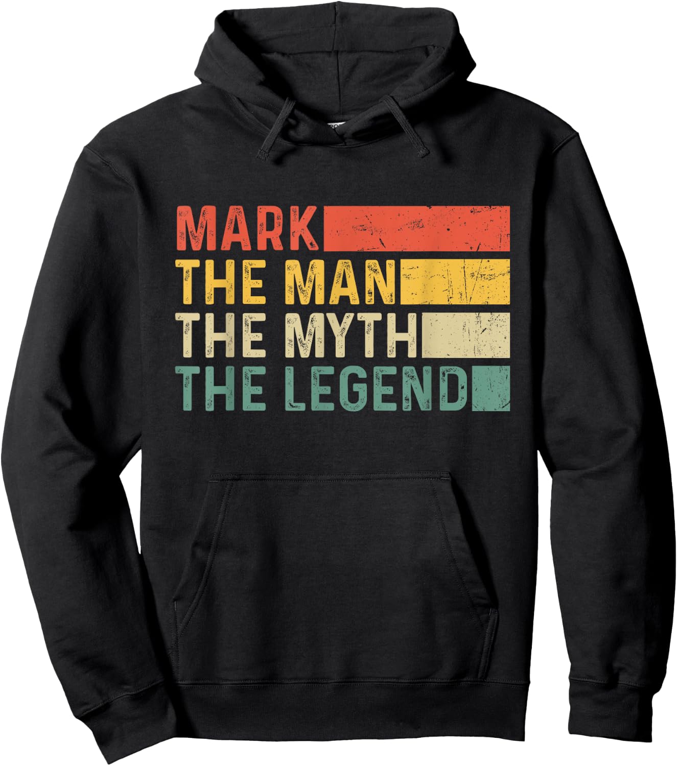 Mark The Man The Myth The Legend Vintage Gift Mark Hoodie - Hoodie | Black