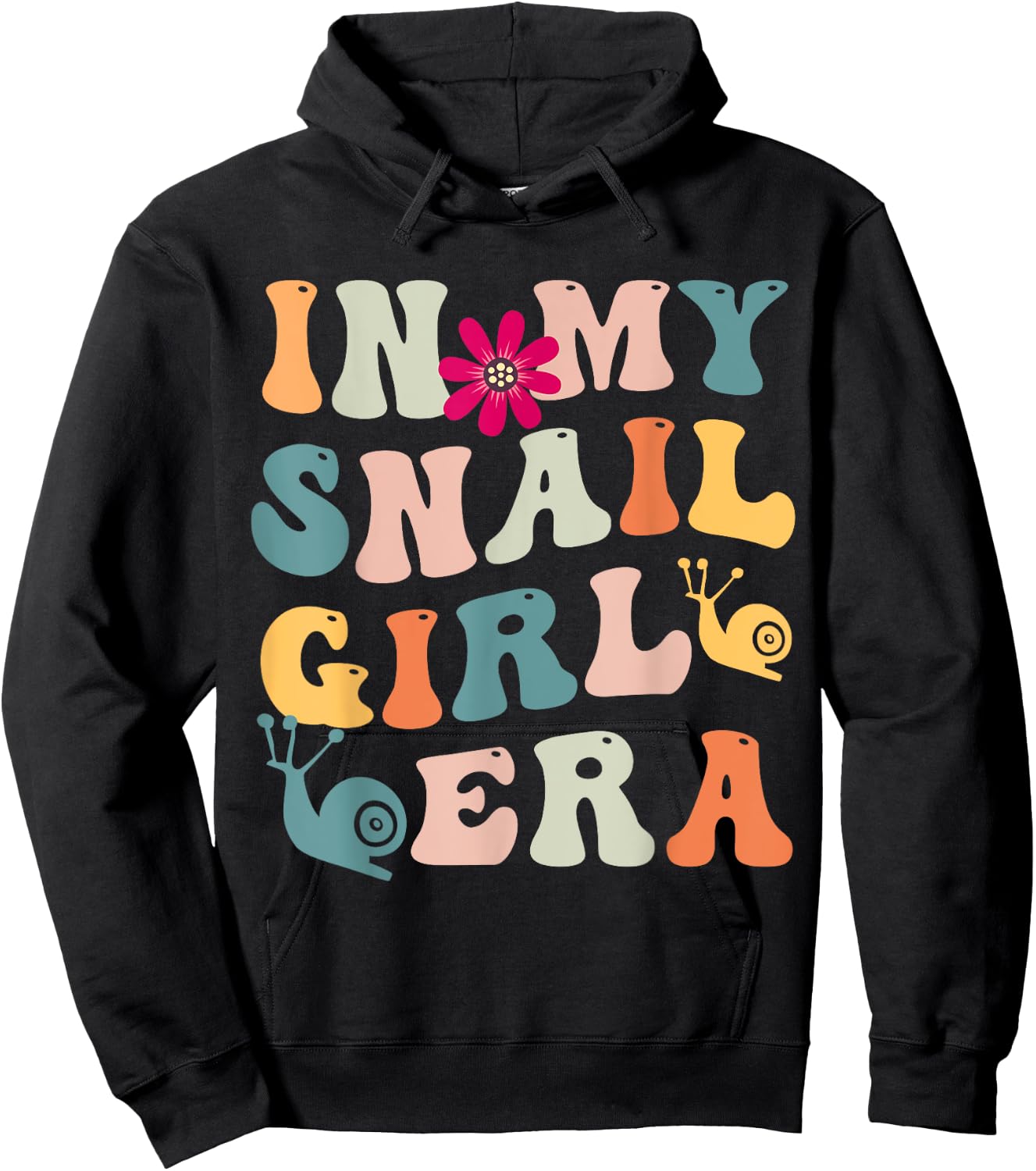 funny snail shirt costume In my snail girl era Hoodie - Hoodie | Black