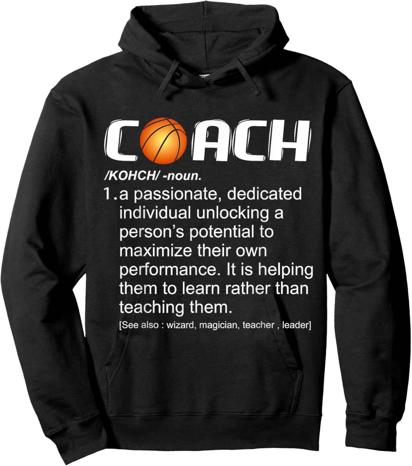 Coach Basketball Coaching Gift Hoodie - Hoodie | Black