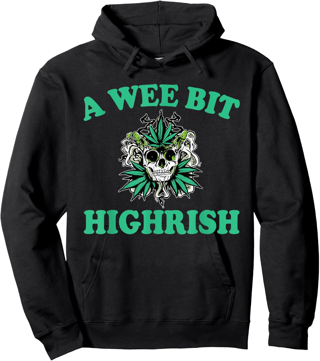 Funny Pun A Wee Bit HiRish Hoodie - Hoodie | Black