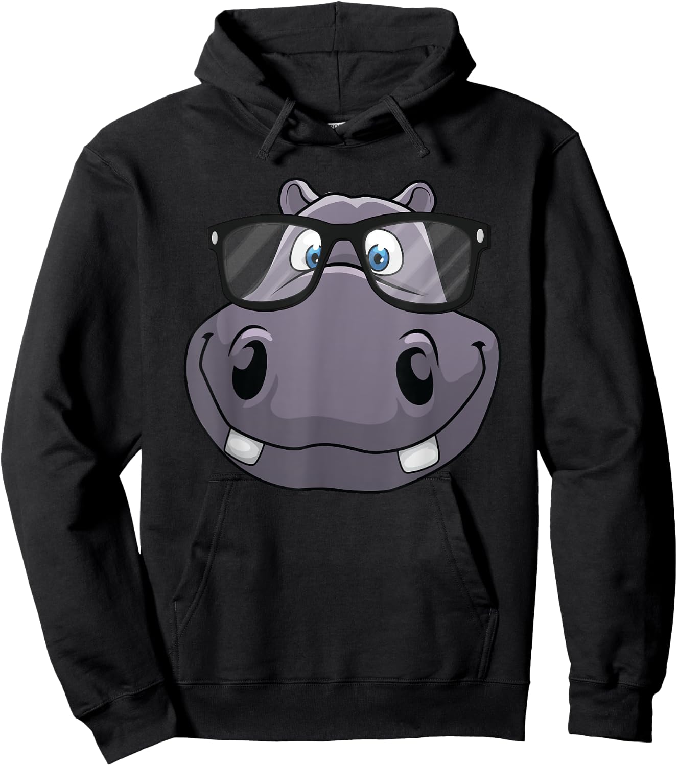 Cool Hippo Women Toddler Reading Hippopotamus Zoo Hoodie - Hoodie | Black