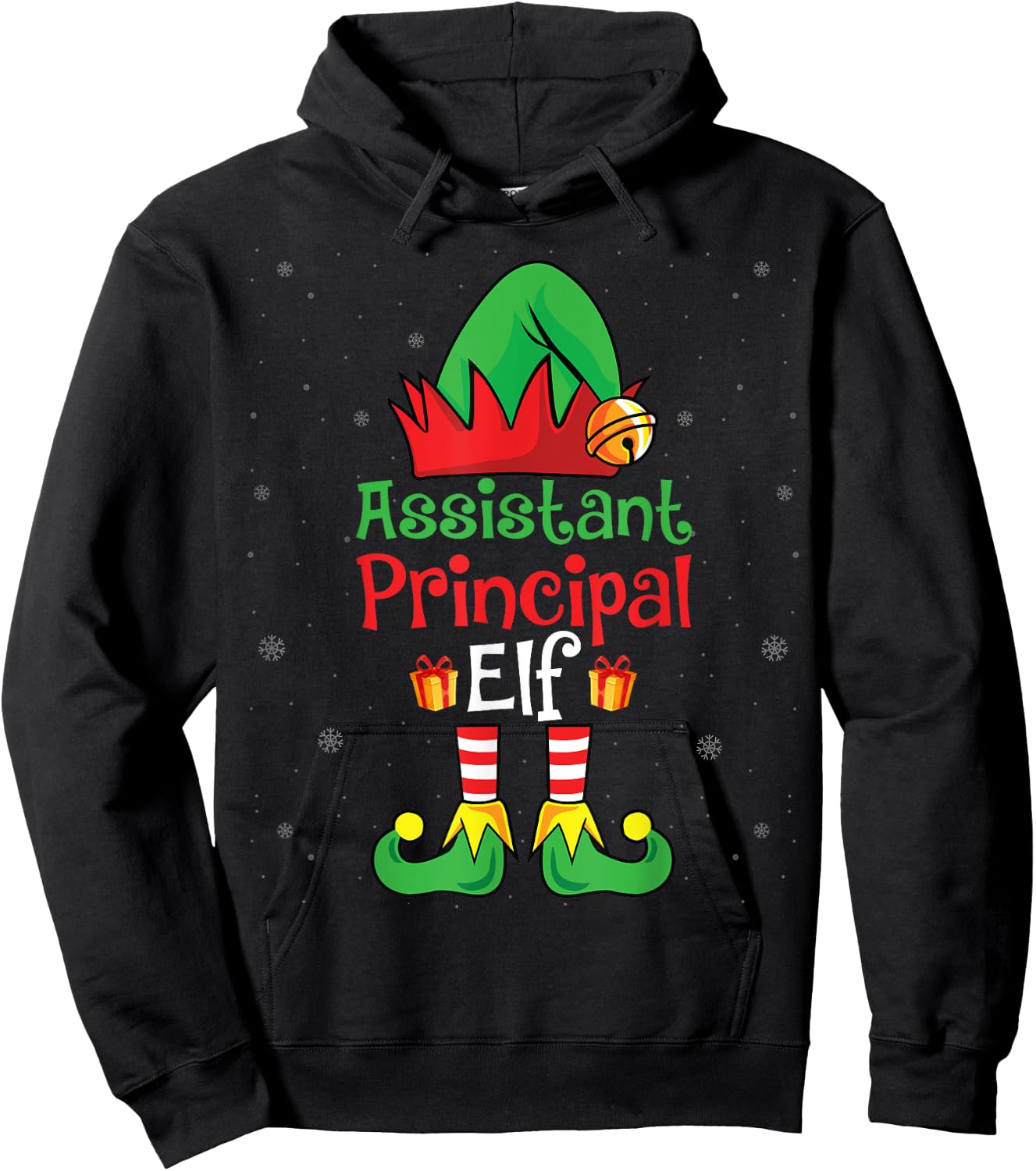 Assistant Principal Elf Xmas Party Christmas Holidays Elf Hoodie - Hoodie | Black
