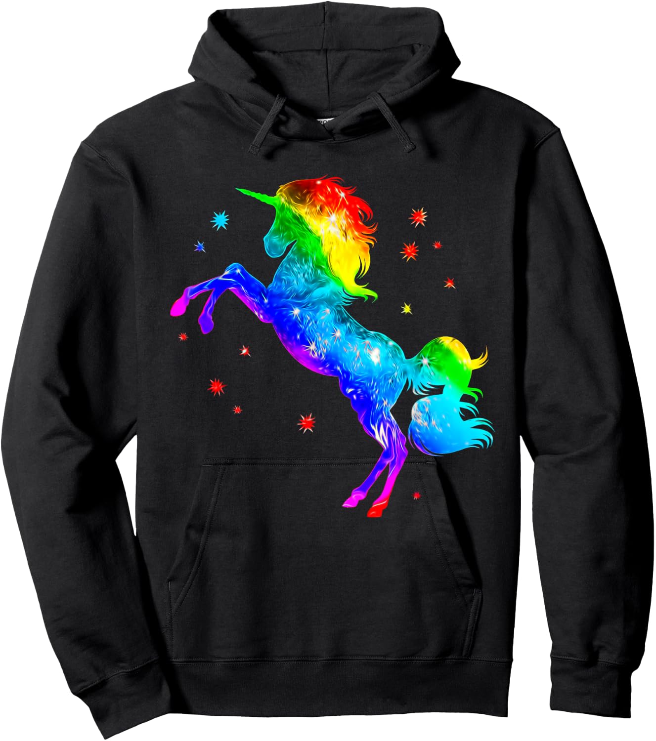 Unicorn Rainbow Galaxy Gay Pride Hoodie - Hoodie | Black