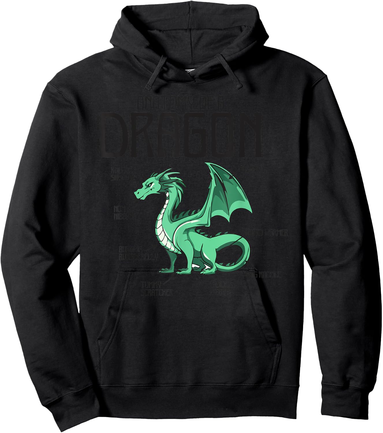 Anatomy Of A Dragon Lover Women, Funny Reptile 2 Hoodie - Hoodie | Black