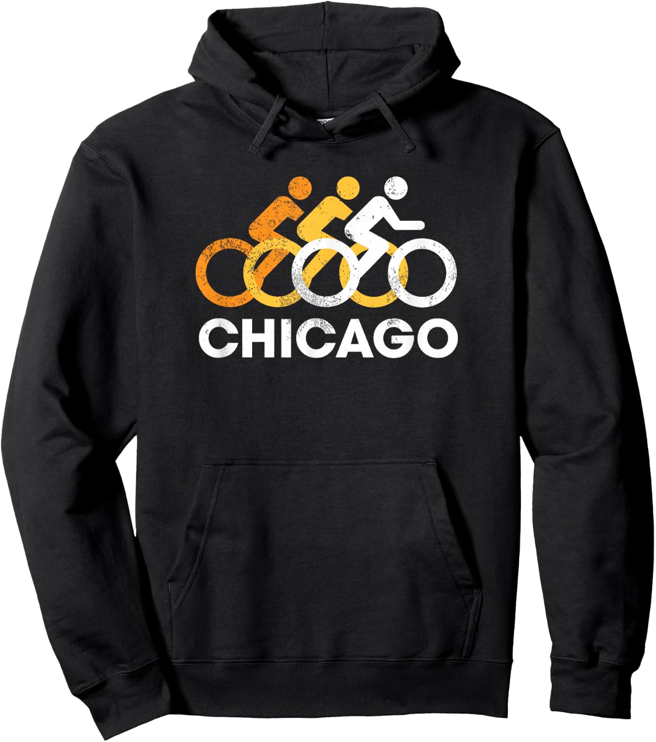 Vintage Bike Chicago Hoodie - Hoodie | Black
