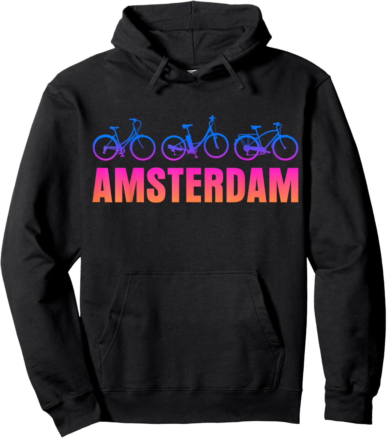 Amsterdam | Niederlande Holland | Fahrrad Fahrrad Hoodie - Hoodie | Black