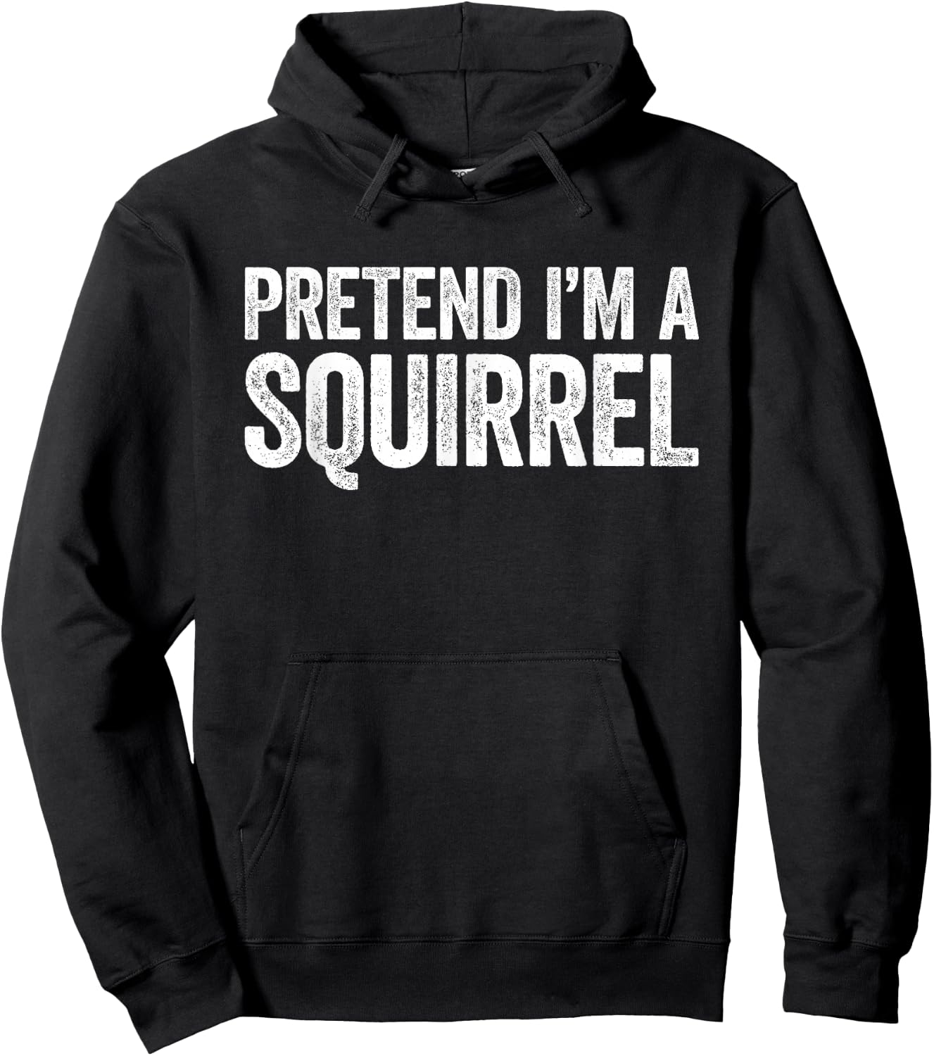 Pretend I'm A Squirrel Shirt Adult Kids Squirrel Costume Hoodie - Hoodie | Black