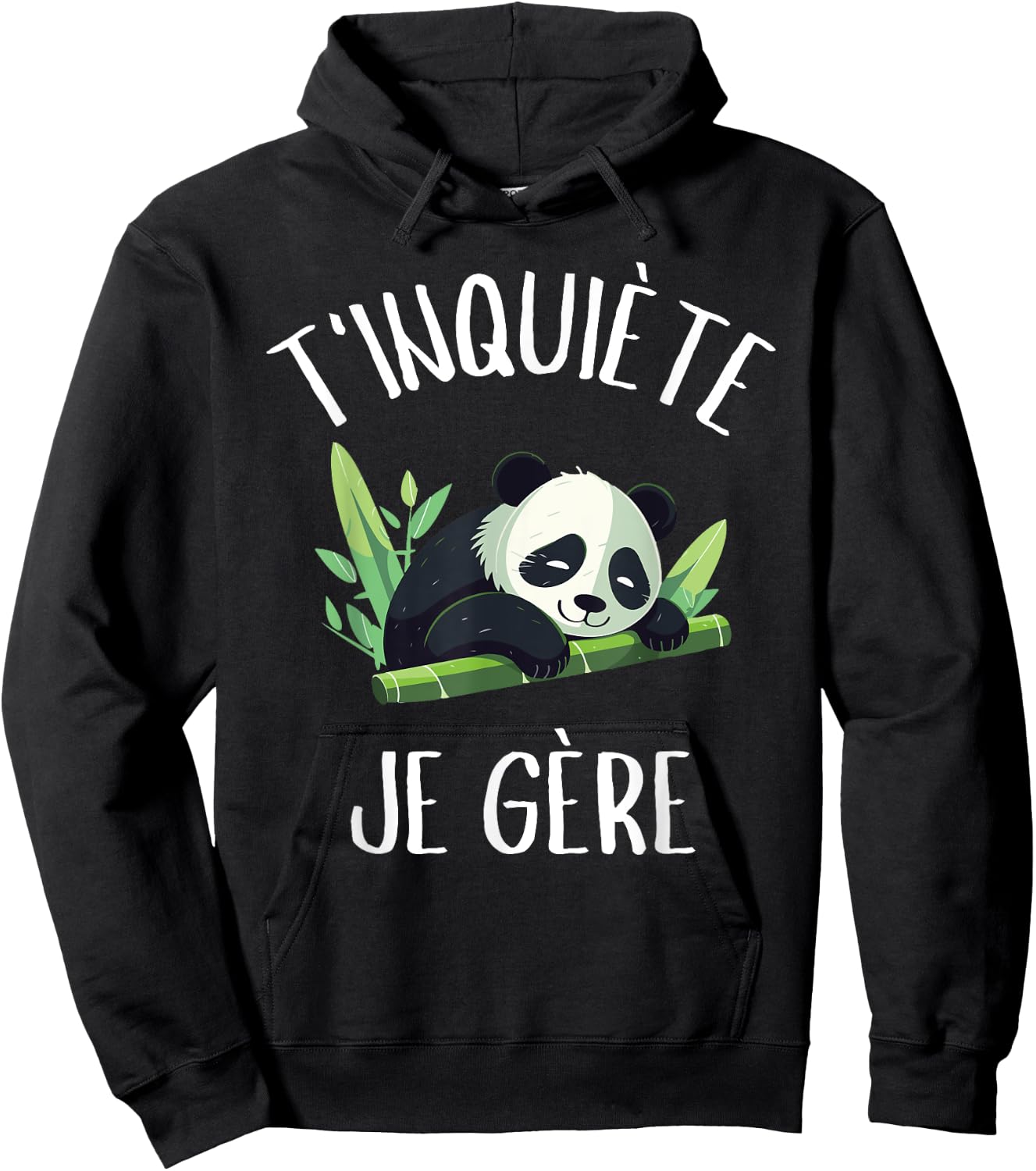 Don't Worry I Manage TKT Don't Worry Cute Panda Cute Hoodie - Hoodie | Black