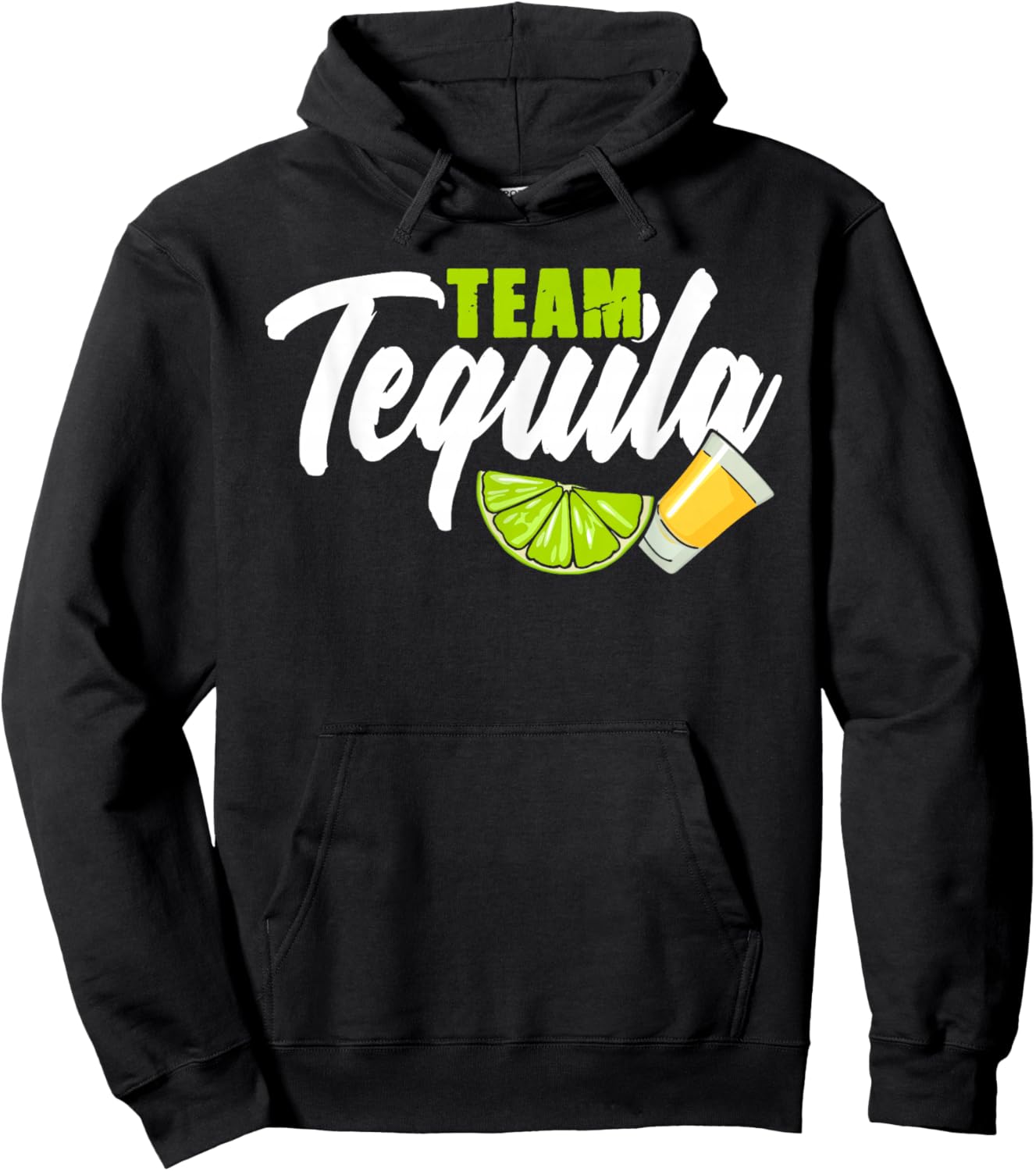 Funny Team Tequila With Green Lime Salt Group Costume Hoodie - Hoodie | Black