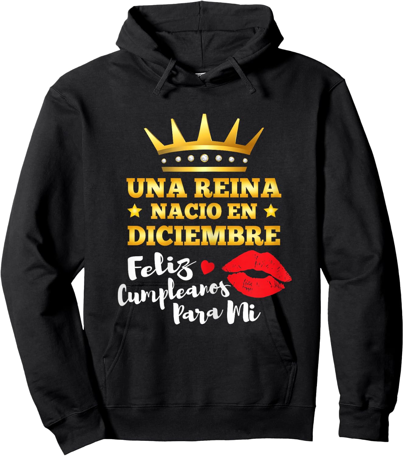 Reina Nacio En Diciembre Cumpleaños December Birthday Queen Hoodie - Hoodie | Black