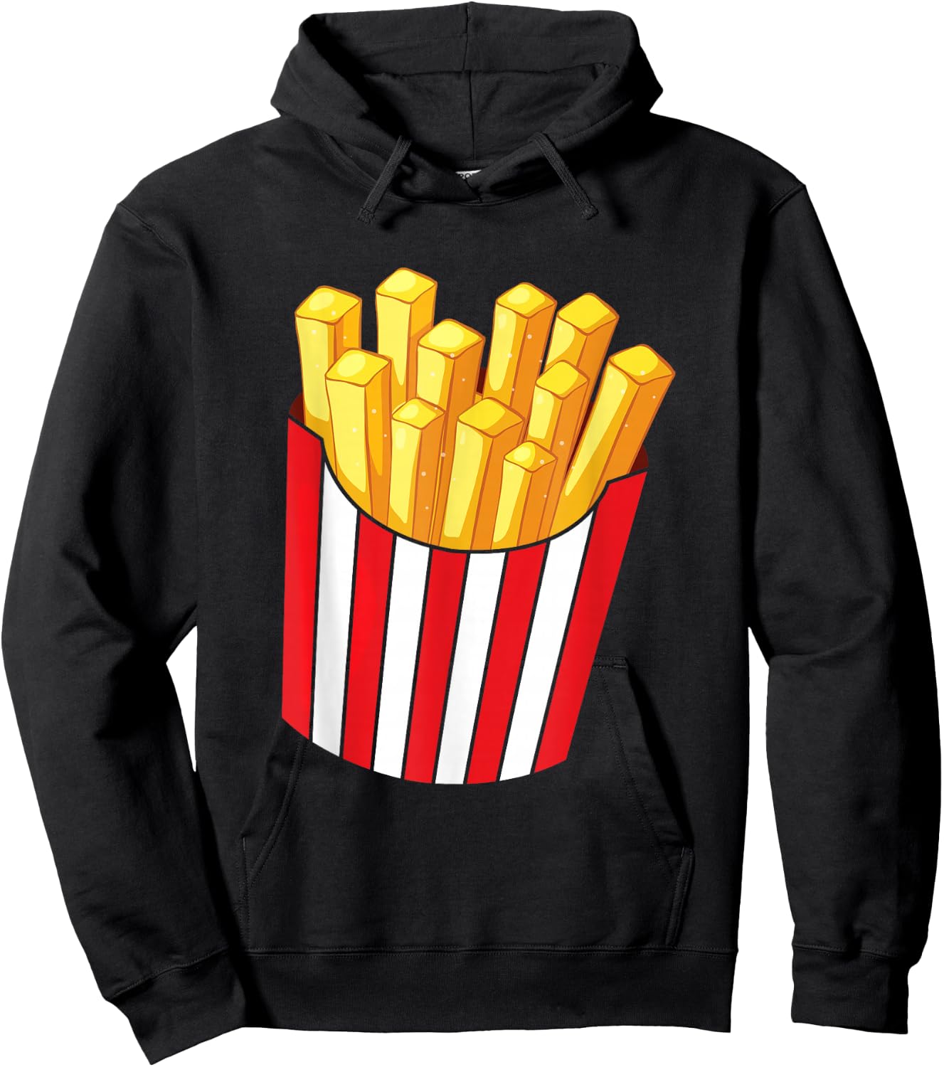 Fries Fries Lovers Fast Food Frit Red White , black Hoodie - Hoodie | Black