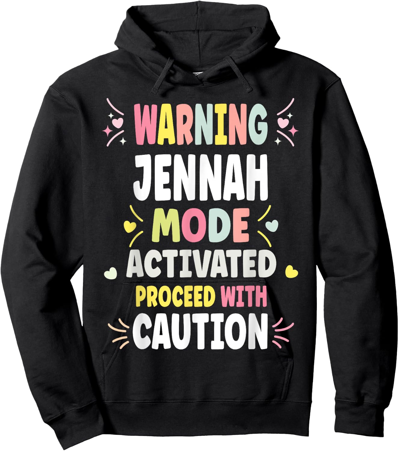 JENNAH Personalized Women's Gift Custom JENNAH Hoodie - Hoodie | Black