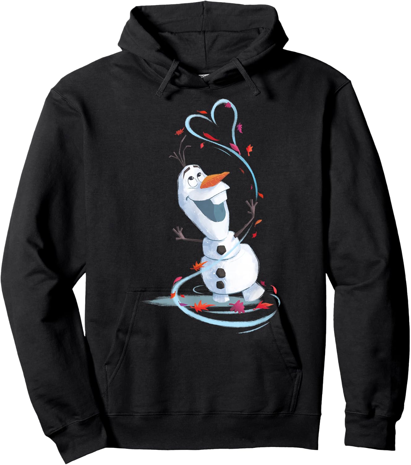 Frozen Olaf Snowman Heart Hoodie - Hoodie | Black