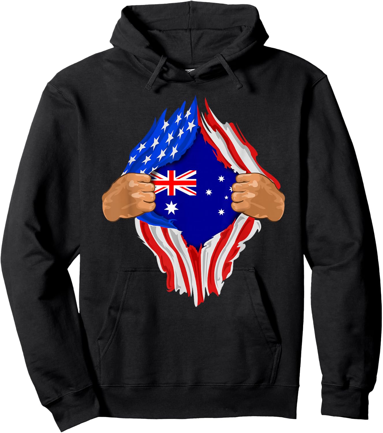 Australian Blood Inside Me | Australia Flag Gift Hoodie - Hoodie | Black