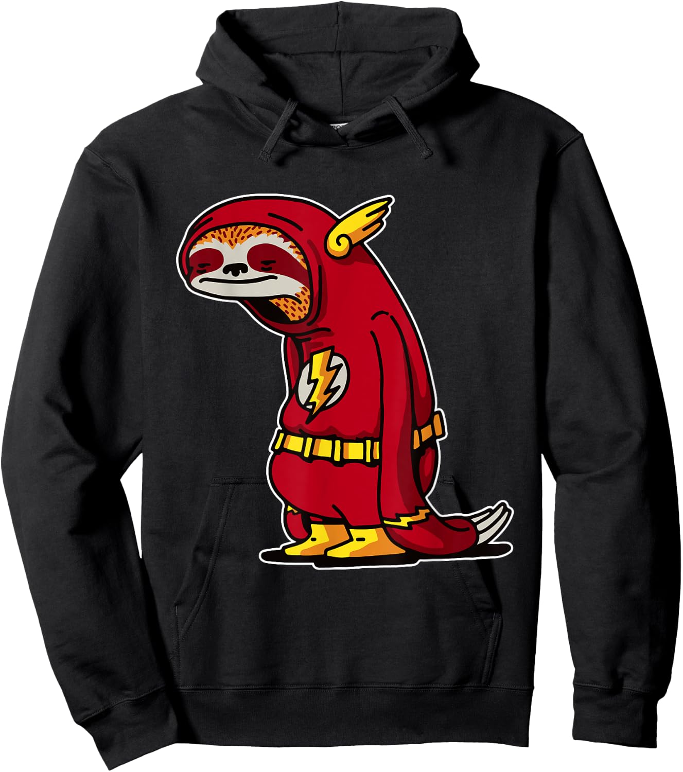 Sloth Superhero Christmas Pajama Funny Animal Wildlife X-Mas Hoodie - Hoodie | Black