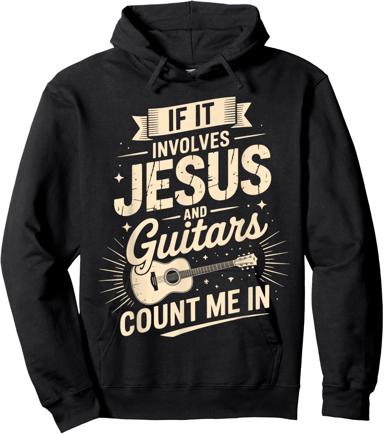 Funny Guitar Design Women Guitar Player Guitarist Hoodie - Hoodie | Black