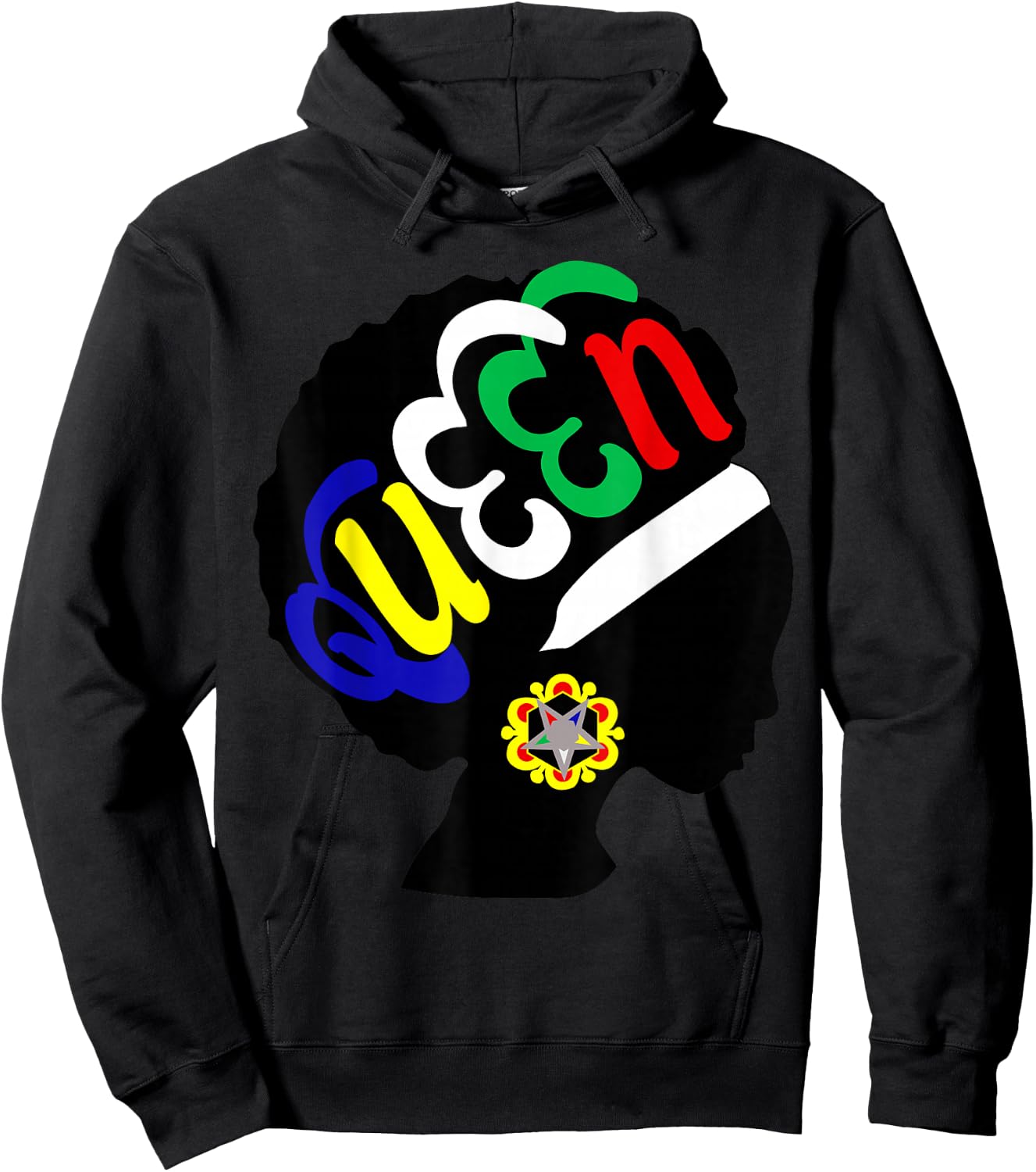 OES Queen Sister Earrings of the Eastern Star Equality Day Hoodie - Hoodie | Black