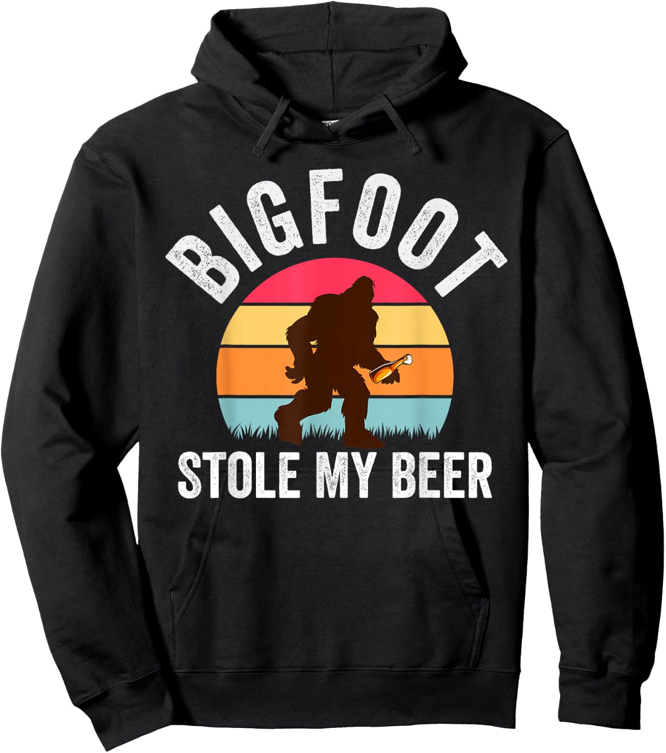 Bigfoot Stole My Beer Funny Yeti Yowi Sasquatch Drinking Hoodie - Hoodie | Black