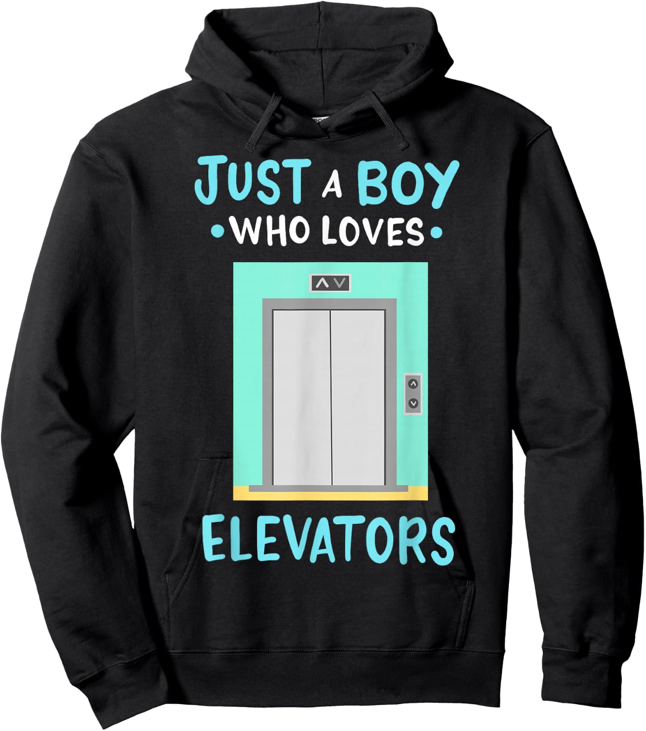 Elevator Just a Boy Who Loves Elevators Hoodie - Hoodie | Black