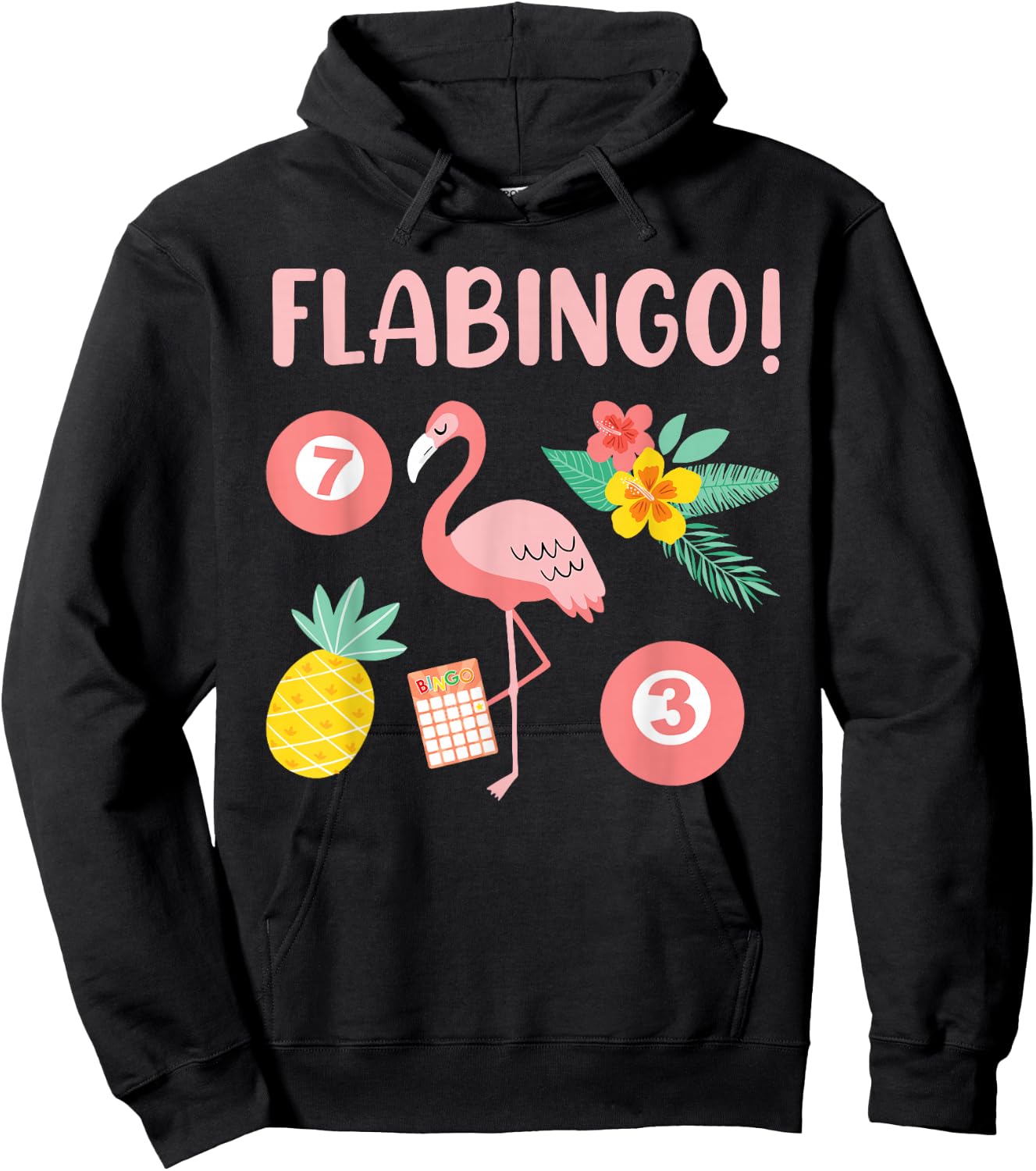 Bingo Player FLABINGO Bingo Lover Flamingo Bingo Mom Hoodie - Hoodie | Black