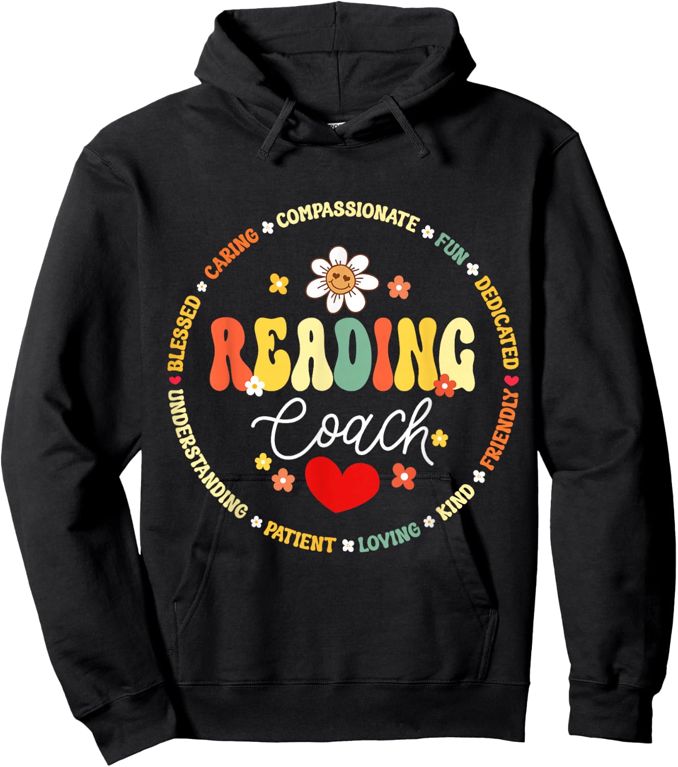 Reading Coach Teacher Interventionist Specialist Literacy Hoodie - Hoodie | Black