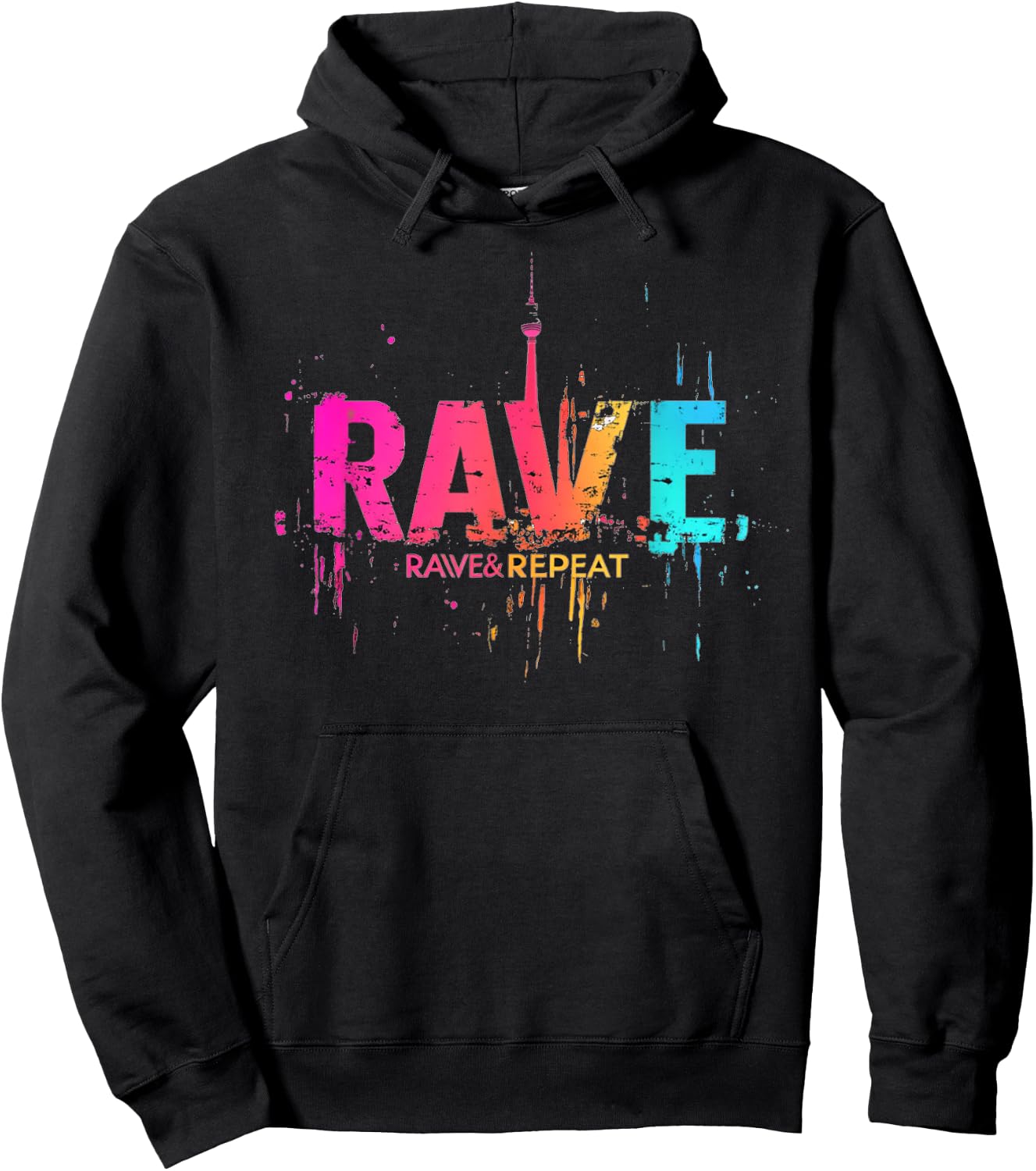 Techno Party EDM Rave Hoodie - Hoodie | Black