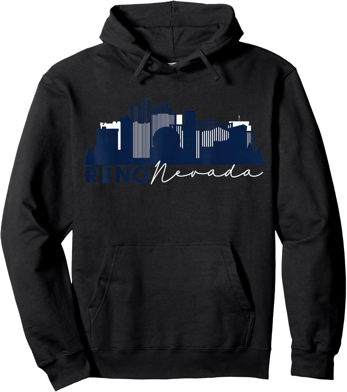 Reno Nevada Cityscape Souvenir Hoodie - Hoodie | Black