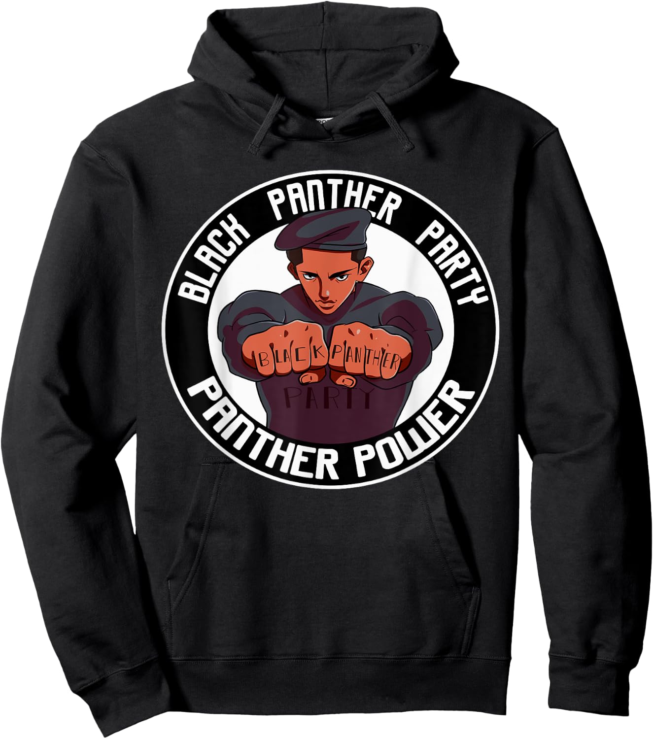 Black Power Panther Party Beret Afro1966 Logo Hoodie - Hoodie | Black