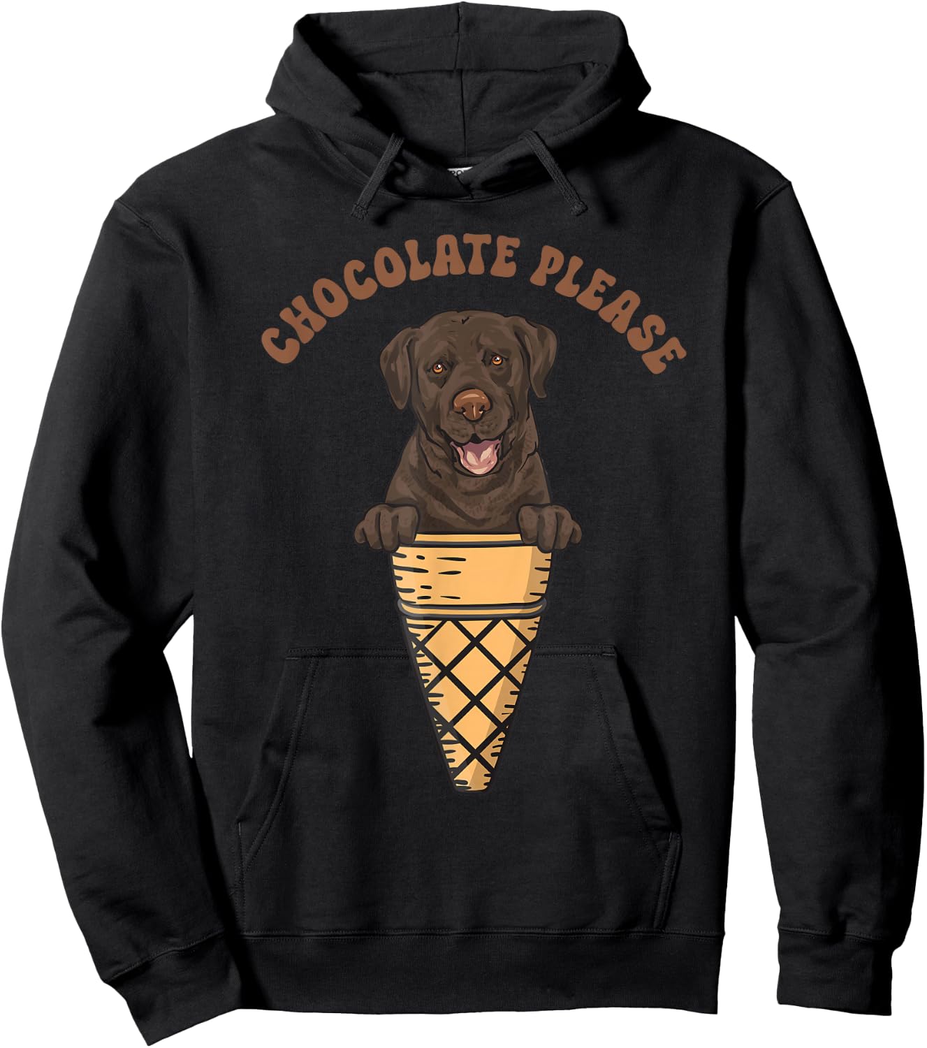 Chocolate Please Lab Dog Chocolate Labrador Retriever Hoodie - Hoodie | Black